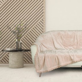 Κουβέρτα Fleece Καναπέ 130x170εκ. Blankets 1185 Pink Das Home