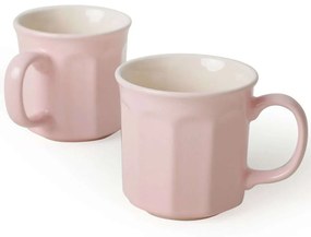 Κούπα (Σετ 6Τμχ) 275KRM1978 9cm 270ml Pink-Cream Hermia Ceramic
