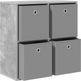 vidaXL Πλαϊνό γραφείο Σκυρόδεμα Γκρι 68,5 x 32 x 67 εκ