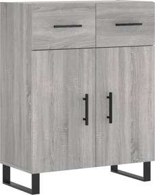 vidaXL Ντουλάπι Γκρι Sonoma 69,5 x 34 x 180 εκ. Επεξεργασμένο Ξύλο