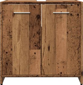 vidaXL Ντουλάπι Νιπτήρα Μπάνιου Παλιό Ξύλο 60x33x60 εκ