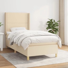 ΚΡΕΒΑΤΙ BOXSPRING ΜΕ ΣΤΡΩΜΑ ΚΡΕΜ 100 X 200 ΕΚ. ΥΦΑΣΜΑΤΙΝΟ 3131894