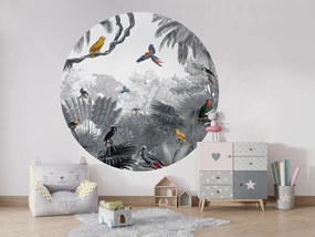 Canopy Jungle Natural Ταπετσαρια Τοιχου Γκρι Στρογγυλη 80cm