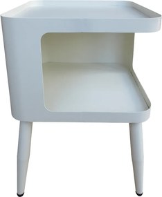 Βοηθητικό τραπέζι Cubino μέταλλο κρεμ 35x35x50εκ