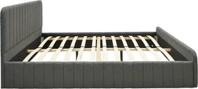 Κρεβάτι διπλό Myrelia pakoworld ανθρακί ύφασμα 160x200εκ