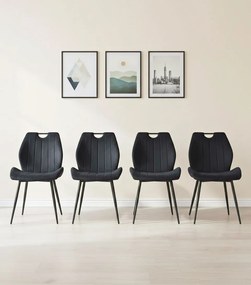 Καρέκλα Arco Velvet-Mauro (4) τεμάχια