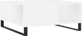 vidaXL Τραπεζάκι Σαλονιού Λευκό 80 x 80 x 36,5 εκ. Επεξεργασμένο Ξύλο