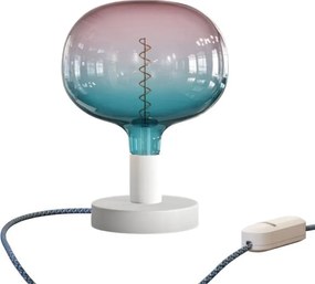 Επιτραπέζιο Φωτιστικό Μεταλλικό Posaluce Cobble Λευκό ΜΑΤ Dimmer