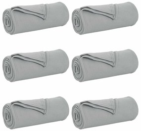 vidaXL Ριχτάρια 6 pcs Γκρι 170 x 130 εκ. Μαλλί