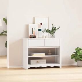 vidaXL Τραπέζι κονσόλας με συρτάρι Drammen Λευκό 89,5 x 37 x 73 εκ