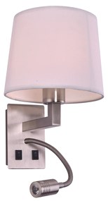 Φωτιστικό Τοίχου - Απλίκα ARB-237-2A DONA WALL LAMP NICKEL MAT B3 - 77-3587 - 21W - 50W,51W - 100W - 77-3587