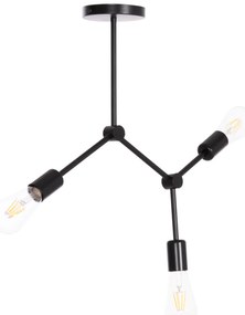 ΦΩΤΙΣΤΙΚΟ ΟΡΟΦΗΣ 3-ΦΩΤΟ LIGHTY HM7404.11 ΜΕΤΑΛΛΟ ΣΕ ΜΑΥΡΟ 52x5x48Υεκ.