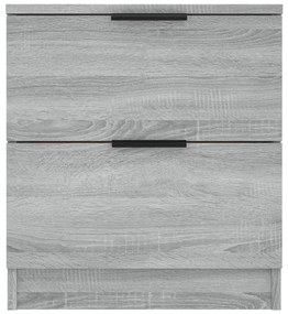 vidaXL Κομοδίνα 2 τεμ. Γκρι Sonoma από Επεξεργασμένο Ξύλο