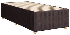 vidaXL Κρεβάτι Boxspring με Στρώμα Σκούρο Καφέ 80x200 εκ. Υφασμάτινο