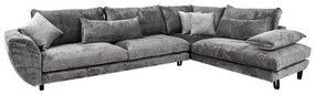 Corner Sofa Renata Fylliana Right Corner Dark Grey - Grey 300x240 cm