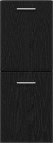 vidaXL Ντουλάπι Μπάνιου Μαύρη Οξυά 30 x 30 x 80 cm Επεξεργασμένο ξύλο