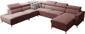 Γωνιακός καναπές Baltico IX-Δεξιά-Roz - 351.00Χ302.00Χ100.00cm