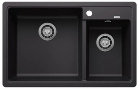 Blanco Legra 8 Black SILGRANIT® PuraDur® Γρανιτένιος Ένθετος Νεροχύτης 78x50cm