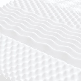 vidaXL Στρώμα Αφρού 7 Ζωνών Σκληρότητα 20 ILD Λευκό 90 x 200 εκ.