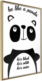 Αφίσα - Tolerant Panda - 20x30 - Χρυσό - Χωρίς πασπαρτού