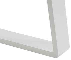 Τραπέζι εξωτερικού χώρου Comfort Garden 1215, 75x100x200cm, Σκούρο γκρι, Άσπρο, Polywood, Μέταλλο