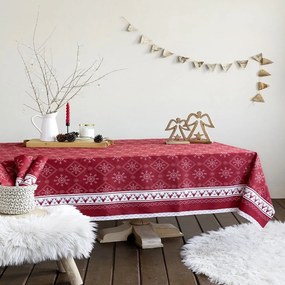 Τραπεζομάντηλο Χριστουγεννιάτικο Christmas Day Red-White Nima 150X250