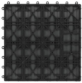 vidaXL Πλακάκια Deck 11 τεμ. Ανάγλυφα Γκρι 30x30 εκ. 1 μ² WPC