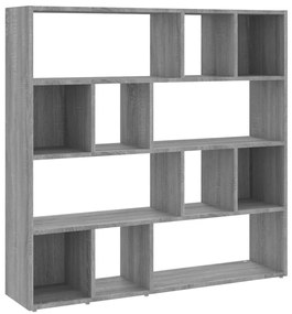 vidaXL Βιβλιοθήκη/Διαχωριστικό Χώρου Γκρι Sonoma 105 x 24 x 102 εκ.