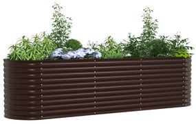 vidaXL Κρεβάτι για Κήπο Αναρτημένο Καφέ 320x80x81 εκ από Γαλβανισμένο Ατσάλι