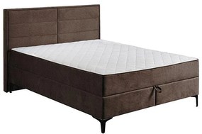Επενδυμένο Κρεβάτι Due Frame με Aποθηκευτικό χώρο Καφέ Διπλό 160x200 εκ. 165x209x115 εκ.