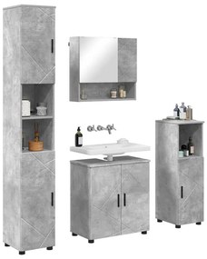 vidaXL Σετ Επίπλων Μπάνιου 4 pcs Γκρι σκυροδέματος 61 x 35 x 64 εκ.