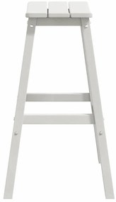vidaXL Μπαρ σκαμπό 2 pcs Λευκό 52 x 43 x 73,5 εκ HDPE