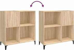vidaXL Δισκοθήκη Sonoma Δρυς 84,5 x 38 x 89 εκ. από Επεξεργασμένο Ξύλο