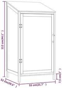 ΑΠΟΘΗΚΗ ΚΗΠΟΥ 55 X 52 X 112 ΕΚ. ΑΠΟ ΜΑΣΙΦ ΞΥΛΟ ΕΛΑΤΗΣ 152178