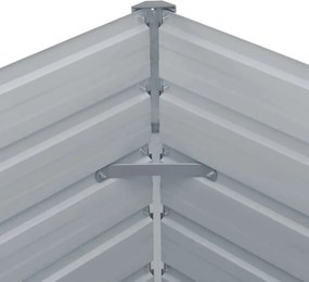 vidaXL Ζαρντινιέρα Ψηλή Γκρι 320 x 40 x 77 εκ. Γαλβανισμένος Χάλυβας