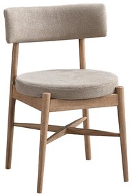 Καρέκλα Raudi pakoworld rubberwood σε φυσική-μπεζ απόχρωση 45.5x45.5x81εκ