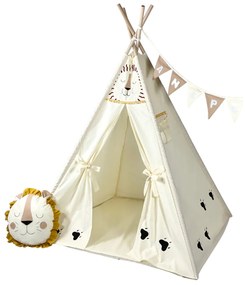 Παιδική Σκηνή - teepee tent Lion - Ζωγραφισμένη στο χέρι