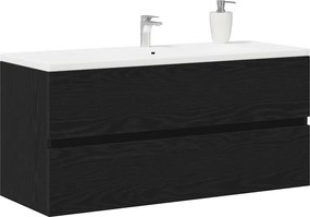 vidaXL Ντουλάπι Νιπτήρα Μαύρη Δρυς 100x38,5x45 εκ. Μοριοσανίδα
