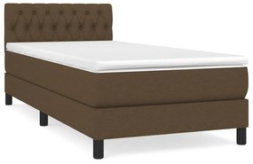 ΚΡΕΒΑΤΙ BOXSPRING ΜΕ ΣΤΡΩΜΑ ΣΚΟΥΡΟ ΚΑΦΕ 90X200 ΕΚ. ΥΦΑΣΜΑΤΙΝΟ 3140268