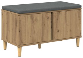 vidaXL Παγκάκι Χαλωρίου με μαξιλάρι Τεχνίτικη Δρυς 80 x 38 x 46 εκ