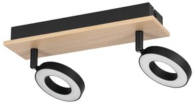 Φωτιστικό Σποτ Eglo 901203 RIELVES Καφέ (Brown)|Μαύρο Ματ (Black Mat) 3000K