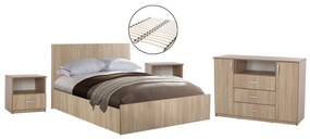 ΣΕΤ ΚΡΕΒΑΤΟΚΑΜΑΡΑΣ 5ΤΜΧ ADLER HM11758 ΜΕΛΑΜΙΝΗ SONAMA OAK-ΓΙΑ ΣΤΡΩΜΑ 160x200εκ