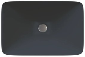 Sanitec Aktis 283 Νιπτήρας Πορσελάνης Επικαθήμενος 60,5x38,5x9cm Anthracit