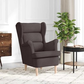 vidaXL πολυθρόνα σκούρο καφέ 74x84x100 cm ύφασμα