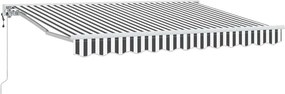 vidaXL Σκελετός Τέντας Γκρι και Λευκό 250 x 200 cm