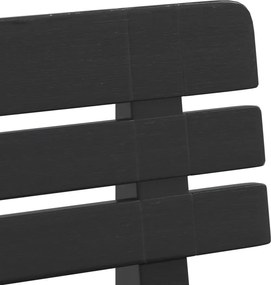 vidaXL Παγκάκι Κήπου Ανθρακί 110 x 52 x 71 εκ. από Πολυπροπυλένιο