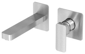 Eurorama Quadra Inox Μπαταρία Νιπτήρος Εντοιχισμού 2 Οπών 144904-110