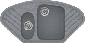 Sanitec Classic 302 (96×51) - Γρανιτένιος νεροχύτης - Metallic SILVER