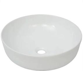 vidaXL Νιπτήρας Στρογγυλός Λευκός 41,5 x 13,5 εκ. Κεραμικός