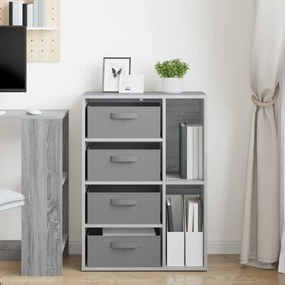 vidaXL Πλαϊνό γραφείο Γκρι Sonoma 60 x 33,5 x 84 εκ